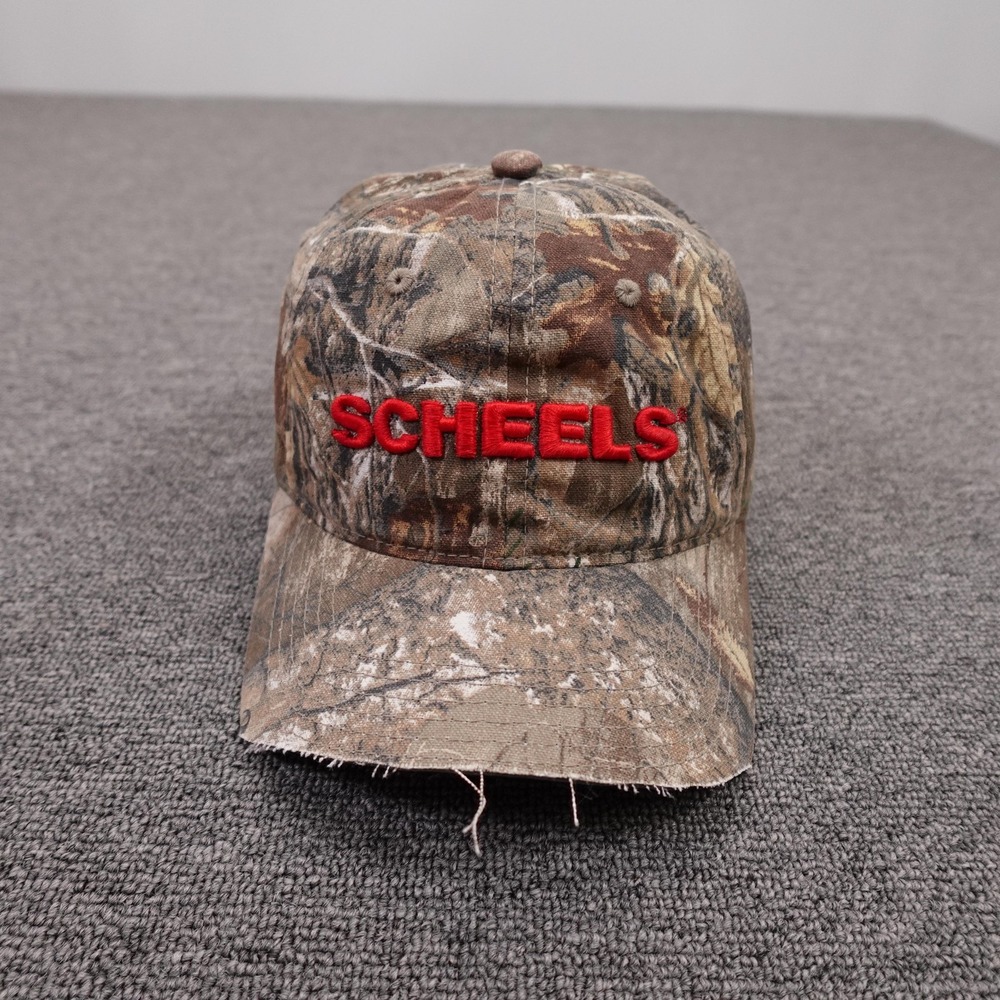 Scheels Hat Cap Snap Back Mens One Size Brown Camo Twill Baseball Hunting